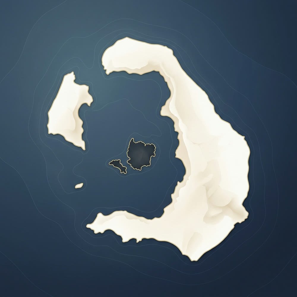 Map of Santorini showing the villages, beaches, airport and port that Ride with Dimitris serves